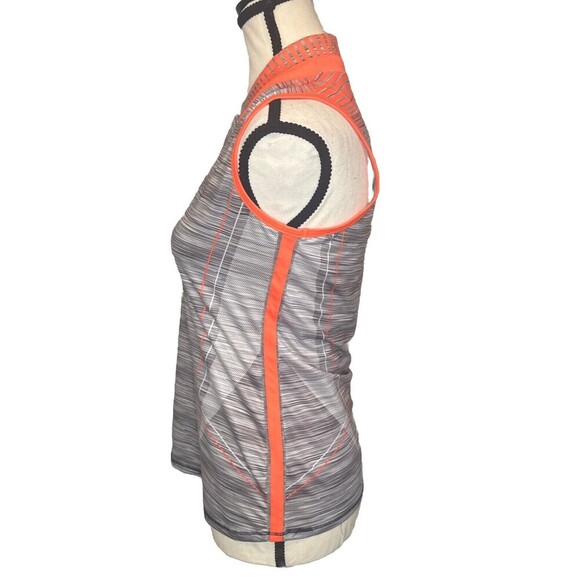 Lucky In Love Women's ORANGE GRAY WHITE Tank Tennis Golf Top Athletic Stretch-S - Picture 2 of 8